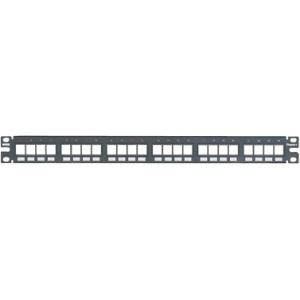 Panduit NKPP24FMY Patch Panels Panduit 24-port Flush Mount Modular Patch Panel, 1 Ru. - 24 Port(s) - 1u High - Black - 19" Wide - F 761973623428