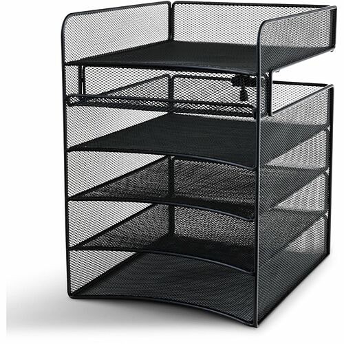 Safco 3240BL Racks & Organizers Onyx Horizontal Hanging Desktop Storage SAF3240BL 818242996452