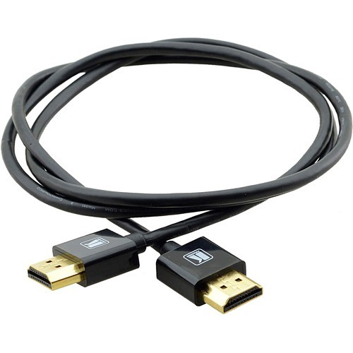 Kramer Electronics C-HM/HM/PICO/BK-3 Cables Kramer Ultra Slim Flexible High-speed Hdmi Cable With Ethernet - Black - 2.95 Ft Hdmi A/v Cable For  Chmhmpicobk3 