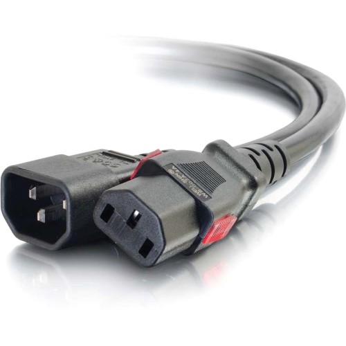 C2g 10361 Power Cords C2g 10ft Locking C14 To C13 10a 250v Power Cord Black - 250 V Ac / 10 A - Black - 10 Ft Cord Length  818214809179
