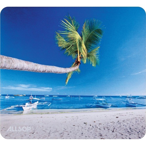 Allsop 31621 Wrist/Mouse Pads Allsop Naturesmart Image Mousepad - Retro Floral - (30594) - Outrigger Beach - 0.10" X 8.50" Dimensi 098379030957