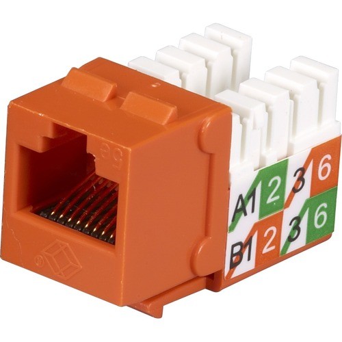 Black Box FMT926-R2 Cable Ends/Connectors Black Box Gigabase2 Cat5e Jack, Universal Wiring, Orange, Single-pack - 1 Pack - 1 X Rj-45 Network F Fmt926r2 999566321448