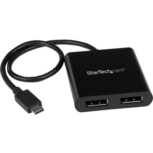 Startech MSTCDP122DP Signal Splitters/Amplifiers Usb-c To Displayport Multi-monitor Splitter - 2-port Mst Hub 065030864497