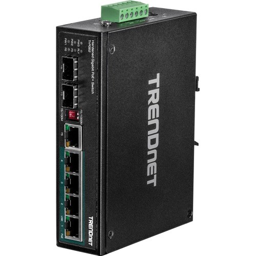 Trendnet TI-PG62 Switches & Bridges 6-port Hardened Industrial Gigabit Poe+ Din-rail Switch Tipg62 710931160604