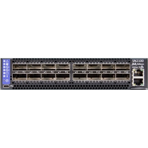 Nvidia MSN2100-BB2RC Switches & Bridges Mellanox Half-width 16-port Non-blocking 100gbe Open Ethernet Switch System - Manageable - 40 Gigabi Msn2100bb2rc 098379121877
