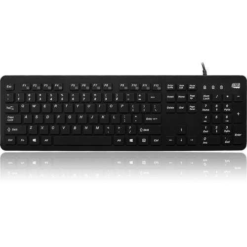 Adesso AKB-235UB Keyboards & Keypads Adesso Antimicrobial Waterproof Desktop Keyboard - Cable Connectivity - Usb Interface - 104 Key - En Akb235ub 783750007528