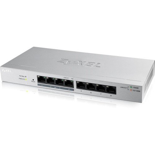 Zyxel GS1200-8HP Switches & Bridges Zyxel 8-port Gbe Web Managed Poe Switch - 8 Ports - Manageable - Gigabit Ethernet - 1000base-t - 2 L Gs12008hp 760559125967