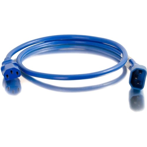 C2g 17504 Power Cords C2g 6ft 18awg Power Cord (iec320c14 To Iec320c13) - Blue - For Pdu, Switch, Server - 250 V Ac / 10 A 757120175049