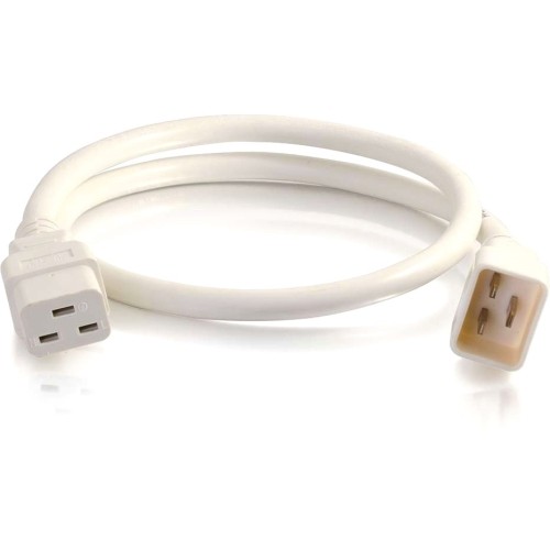 C2g 17731 Power Cords 4ft 12awg Power Cord (iec320c20 To Iec320c19) - White 757120177319