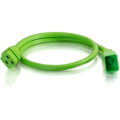 C2g 17747 Power Cords 8ft 12awg Power Cord (iec320c20 To Iec320c19) - Green 757120177470