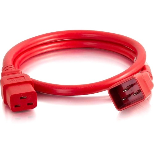C2g 17721 Power Cords 3ft 12awg Power Cord (iec320c20 To Iec320c19) -red 757120177210