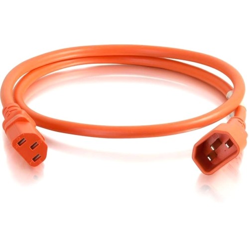 C2g 17542 Power Cords C2g 4ft 14awg Power Cord (iec320c14 To Iec320c13) - Orange - For Pdu, Switch, Server - 250 V Ac / 15 757120175421