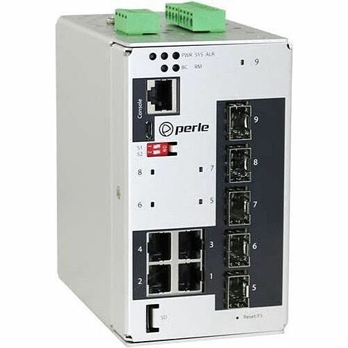 Perle Systems 07013530 Switches & Bridges Perle Ids-409-sfp Managed Industrial Ethernet Switch 9 Port Compact Din Rail Switch - 4 Ports - Mana 679202135300