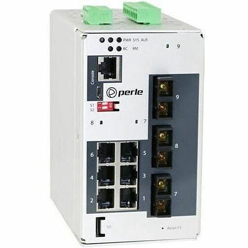 Perle Systems 07013640 Switches & Bridges Perle Ids-409f3-t2md2-sd120 - Industrial Managed Ethernet Switch - 9 Ports - Manageable - Gigabit Et 679202136406