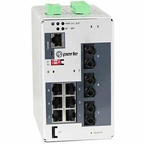 Perle Systems 07013680 Switches & Bridges Perle Ids-409f3-t2sd20-sd40 - Industrial Managed Ethernet Switch - 9 Ports - Manageable - Fast Ether 679202136802