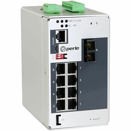 Perle Systems 07014270 Switches & Bridges Perle Ids-409g3-c2md05-sd40 - Industrial Managed Ethernet Switch - 9 Ports - Manageable - Gigabit Et 679202142704
