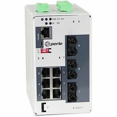 Perle Systems 07014440 Switches & Bridges Perle Ids-409g3-t2sd10-sd160 - Industrial Managed Ethernet Switch - 9 Ports - Manageable - Gigabit E 679202144401