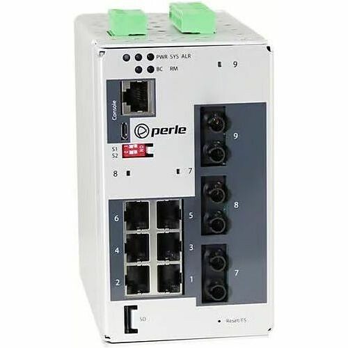 Perle Systems 07014560 Switches & Bridges Perle Ids-509g3-t2md05-sd120 - Industrial Managed Ethernet Switch - 9 Ports - Manageable - Gigabit E 679202145606