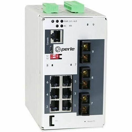 Perle Systems 07014150 Switches & Bridges Perle Ids-509f3-c2md2-sd20-xt - Industrial Managed Ethernet Switch - 9 Ports - Manageable - Fast Eth 679202141509
