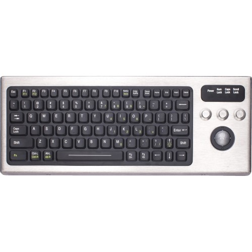 Ikey DBL-810-TB-USB Keyboards & Keypads Ikey Keyboard With Integrated Trackball - Cable Connectivity - Usb Interface - Trackball - Windows,  Dbl810tbusb 859551005589