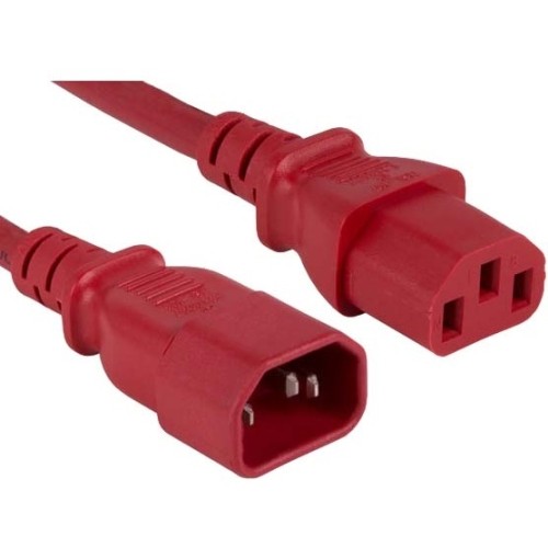 Enet Components C13C14-RD-8F-ENC Power Cords Enet C13 To C14 8ft Red Power Extension Cord / Cable 250v 18 Awg 10a Nema Iec-320 C13 To Iec-320 C14 C13c14rd8fenc 762047516059
