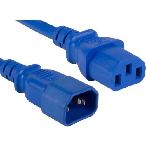 Enet Components C13C14-BL-3F-ENC Power Cords Enet C13 To C14 3ft Blue Power Extension Cord / Cable 250v 18 Awg 10a Nema Iec-320 C13 To Iec-320 C1 C13c14bl3fenc 762047516134