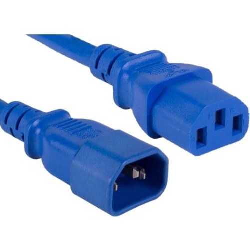 Enet Components C13C14-BL-8F-ENC Power Cords Enet C13 To C14 8ft Blue Power Extension Cord / Cable 250v 18 Awg 10a Nema Iec-320 C13 To Iec-320 C1 C13c14bl8fenc 762047516158
