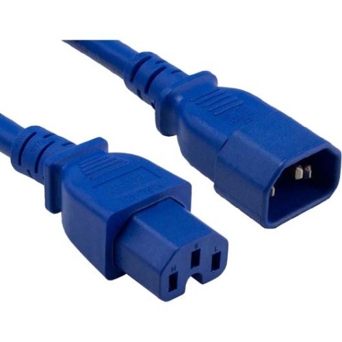 Enet Components C14C15-BL-2F-ENC Power Cords Enet C14 To C15 2ft Blue Power Extension Cord 14 Awg 15a Nema Iec-320 C14 To Nema Iec-320 C15 Blue 2 C14c15bl2fenc 762047516646