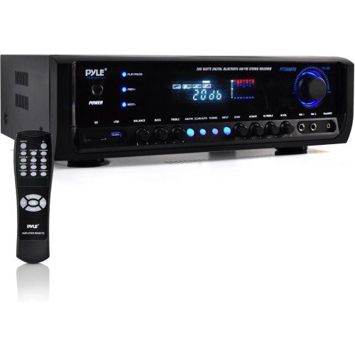 Pyle Digital Home Theater Bluetooth 4 Channel Radio Aux Stereo Receiver PT390BTU 