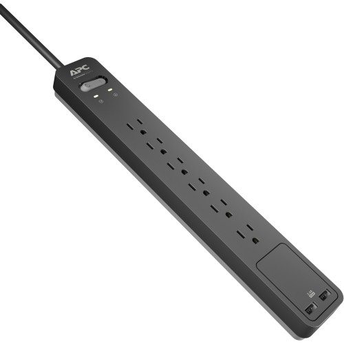 Apc Schneider PE6U2 Surge Protectors Essential Surgearrest Pe6u2, 6 Outlets, 2 Usb Charging Ports,120v 654323034800
