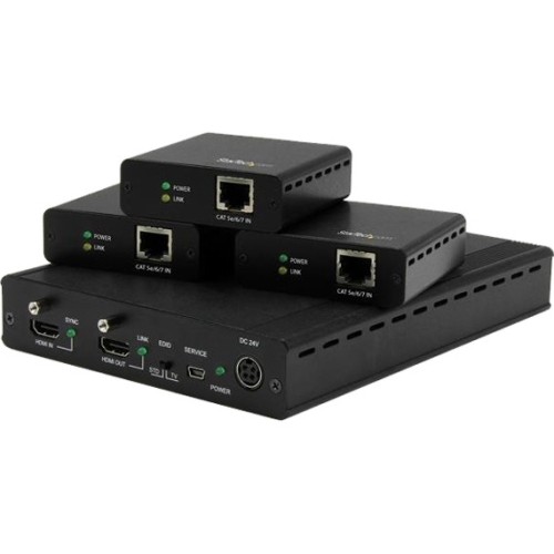 Startech ST124HDBT Video Consoles/Extenders Video Extender Transmitter/receiver 818241997405
