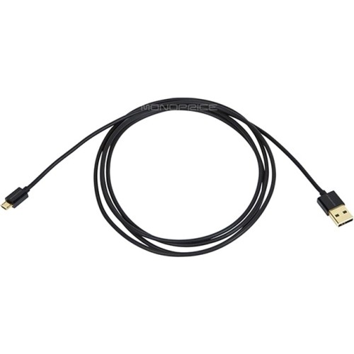 Monoprice 9762 Cables Monoprice Premium Usb To Micro Usb Charge And Sync Cable 6ft- Black - 6 Ft Micro-usb/usb Data Transfer 818240495902