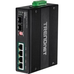 Trendnet TI-PG62B Switches & Bridges Trendnet 6-port Hardened Industrial Unmanaged Gigabit 10/100/1000mbps Din-rail Switch, 4 X Gigabit P Tipg62b 818243092993