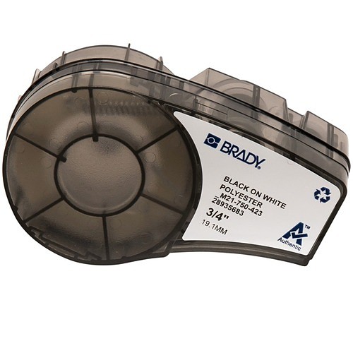 Brady People Id M21-750-423 Labels Brady Workhorse M Multipurpose Label - 3/4" Width X 21 Ft Length - Permanent Adhesive - Rectangle -  M21750423 818237748103
