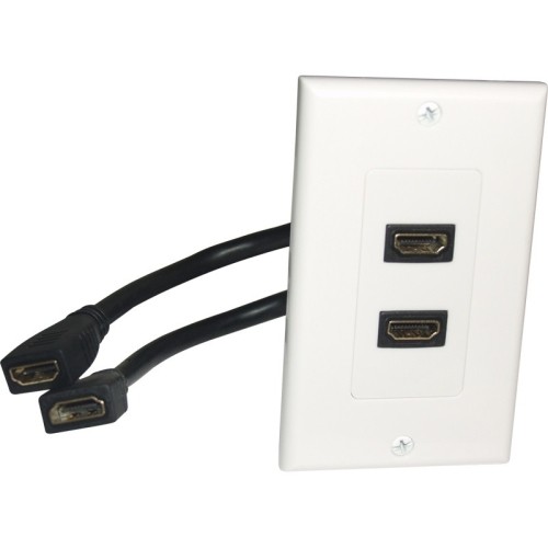 Comprehensive Cable WP-HM2PT Faceplates & Mounting Boxes Hdmi Wallplate 2 Port Pigtail Wphm2pt 818214216892