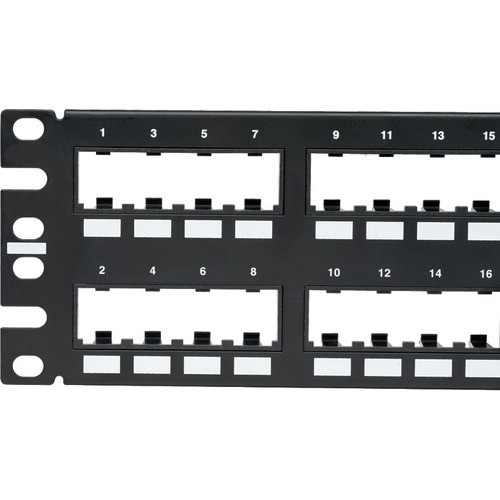 Panduit CPP48FMVNSWBLY Patch Panels Panduit Mini-com Network Patch Panel - 48 Port(s) - 48 X Rj-45 - 2u High - Black - 19" Wide - Rack-m 074983587384