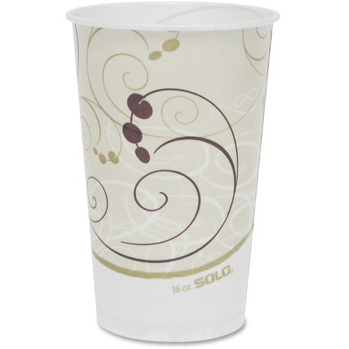 Solo Cup RW16J8000 Cups & Mugs 16 Oz Symphony Waxed Paper Cold Cups SCCRW16SYM 041210400914