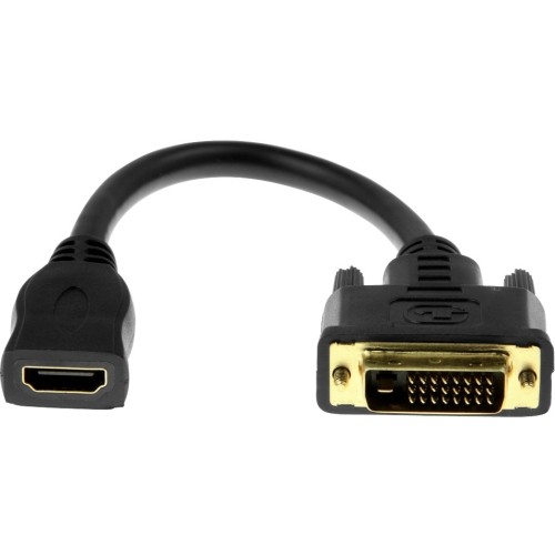 Rocstor Y10C123-B1 Cables Rocstor Hdmi To Dvi-d Video Cable Adapter - 8in - Hdmi Female To Dvi Male - 1 Pack - 1 X Hdmi Female Y10c123b1 818241739401