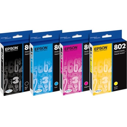 Nominering Opbevares i køleskab svar Epson DURABrite Ultra Ink T802 Original Ink Cartridge - Yellow - Inkjet -  Standard Yield T802420S EPST802420S 010343932203