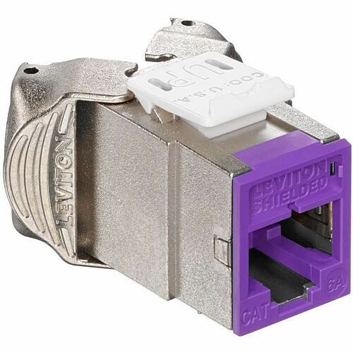 Leviton 6ASJK-RP6 Cable Ends/Connectors Atlas-x1 Cat 6a Shielded Quickport Jack, Component-rated, Purple - 1 X Rj-45 Network - Female - Purp 6asjkrp6 078477696323