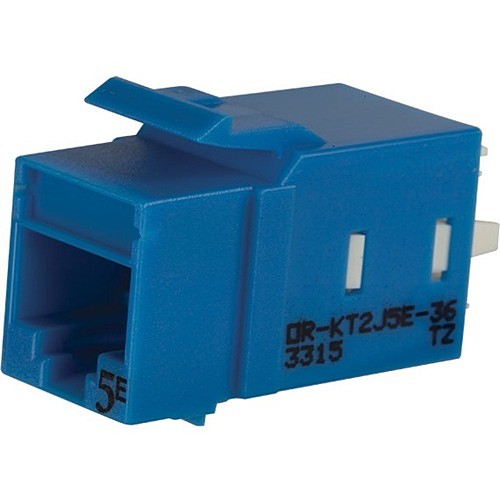 C2g KT2J5E-36 Cable Ends/Connectors Ortronics Category 5e Keystone Jack, Lacing Cap Termination, Blue - 1 Pack - 1 X Rj-45 Keystone - Fe Kt2j5e36 662875698814