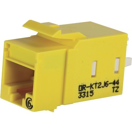 C2g KT2J6-44 Cable Ends/Connectors Ortronics Category 6 Keystone Jack, Lacing Cap Termination, Yellow - 1 Pack - 1 X Rj-45 Keystone - F Kt2j644 662875698739