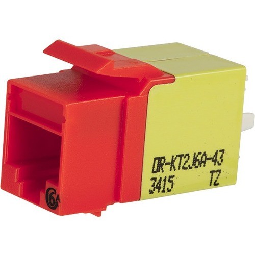 C2g KT2J6A-43 Cable Ends/Connectors Ortronics Category 6a Keystone Jack, Lacing Cap Termination, Orange - 1 Pack - 1 X Rj-45 Keystone -  Kt2j6a43 662875697442
