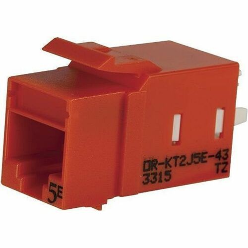 C2g KT2J5E-43 Cable Ends/Connectors Ortronics Category 5e Keystone Jack, Lacing Cap Termination, Orange - 1 Pack - 1 X Rj-45 Keystone -  Kt2j5e43 0662875698951