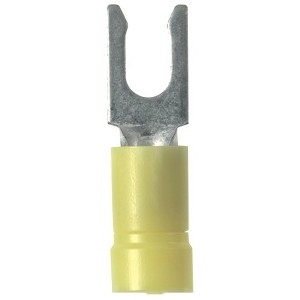 Panduit PV10-10LF-L Cable Ends/Connectors Panduit Terminal Connector - 50 - 1 X Fork Terminal - Tin Plated - Yellow (pv10-10lf-l) Pv1010lfl 074983808168