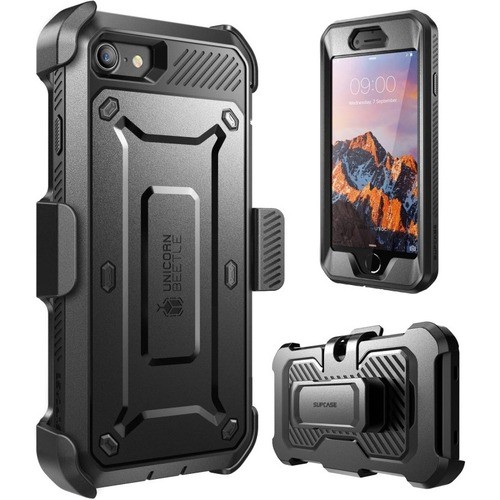 I-Blason SUP-IPHONE7-UBPRO-BLACK/BLACK Carrying Cases Sup Unicorn Beetle Pro Carrying Case (holster) Apple Iphone 7 Smartphone - Black - Drop Resistant, D Supiphone7ubproblackblack 752454312924