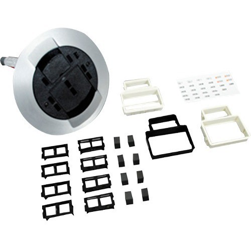 Middle Atlantic AMD8ATCAL Miscellaneous Kits Middle Atlantic Amd8atc Assembled Communications Poke-thru Device - Brushed Aluminum - Brushed Alumi 786564015758