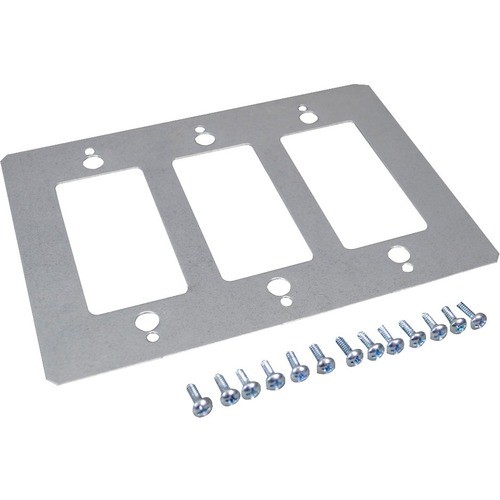 Middle Atlantic RFB119-3GFI Faceplates & Mounting Boxes Wiremold Rfb9 And Rfb11 Series Gfi Receptacle Device Plate - 3-gang - Steel (rfb119-3gfi) Rfb1193gfi 786776030150
