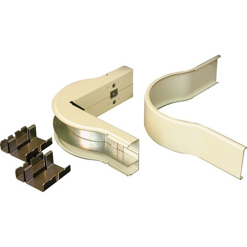 Middle Atlantic V2418DFO Cable Management Wiremold 2400d Radiused Divided Externel Elbow Fitting - External Elbow Fitting - Ivory - 5" Length  994138190996