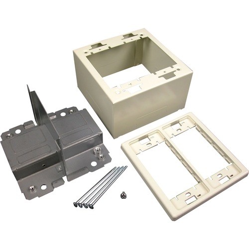 Middle Atlantic V2444D-2A Faceplates & Mounting Boxes Wiremold 2400d Divided Device Box Fitting - 2-gang - Ivory - Steel (v2444d-2a) V2444d2a 786776068009